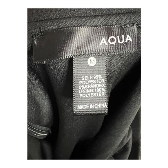 AQUA Ruffled Off Shoulder Sheath Mini Dress Black Women's Size M Formal Classy - Picture 7 of 7